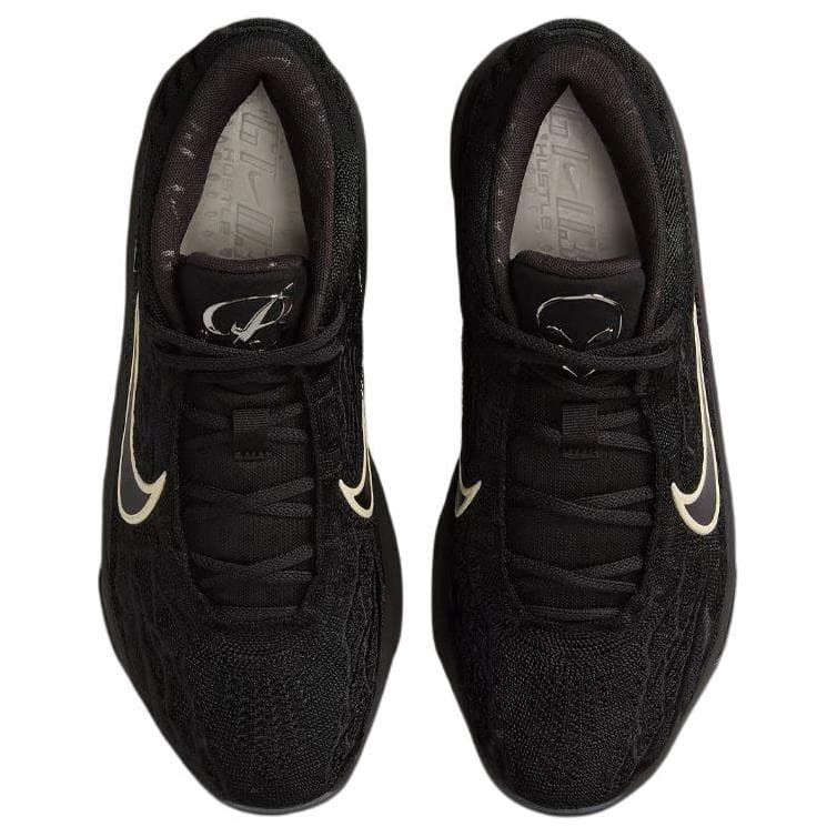 Кроссовки для баскетбола Nike GT Hustle 3 Противоскользящие Устойчивые к износу Низкие Баскетбольные Кроссовки Мужские Черные Азиатская Версия - изображение 4