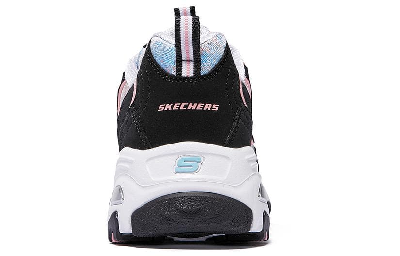 Кроссовки Skechers D'LITES 1,0 Устойчивые к истиранию Низкие Кроссовки с Толстой Подошвой Женские Черные Розовые Синие - изображение 4
