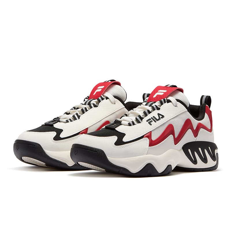 Кроссовки для баскетбола FILA FUSION SHOCK Electric Glow Shoes Баскетбольные кроссовки Мужские Белый Красный - изображение 2