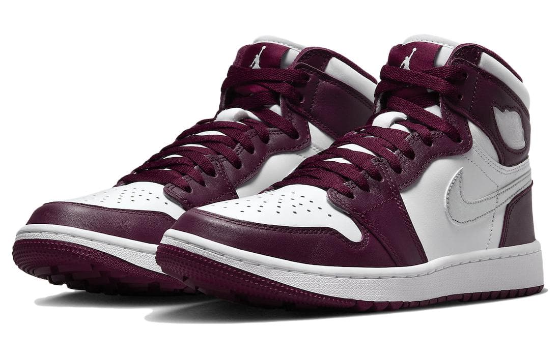 Ретро баскетбольные кроссовки Jordan Air Jordan 1 High Golf "Bordeaux" - изображение 3