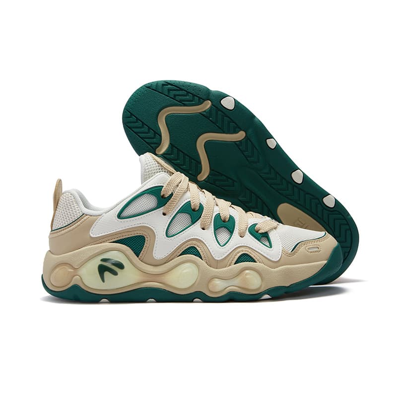 Кроссовки для баскетбола FILA FUSION VERTICAL Crack Shoes Низкие Баскетбольные Кроссовки Мужские Белые Коричневые - изображение 6