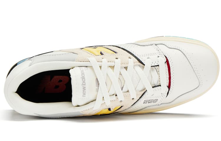 Ретро баскетбольные кроссовки New Balance 550 White Grey Blue - изображение 3