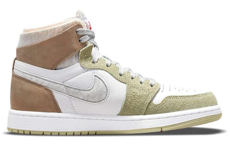 Ретро баскетбольные кроссовки Jordan Air Jordan 1 High Zoom Air CMFT "Olive Aura" — фото 2