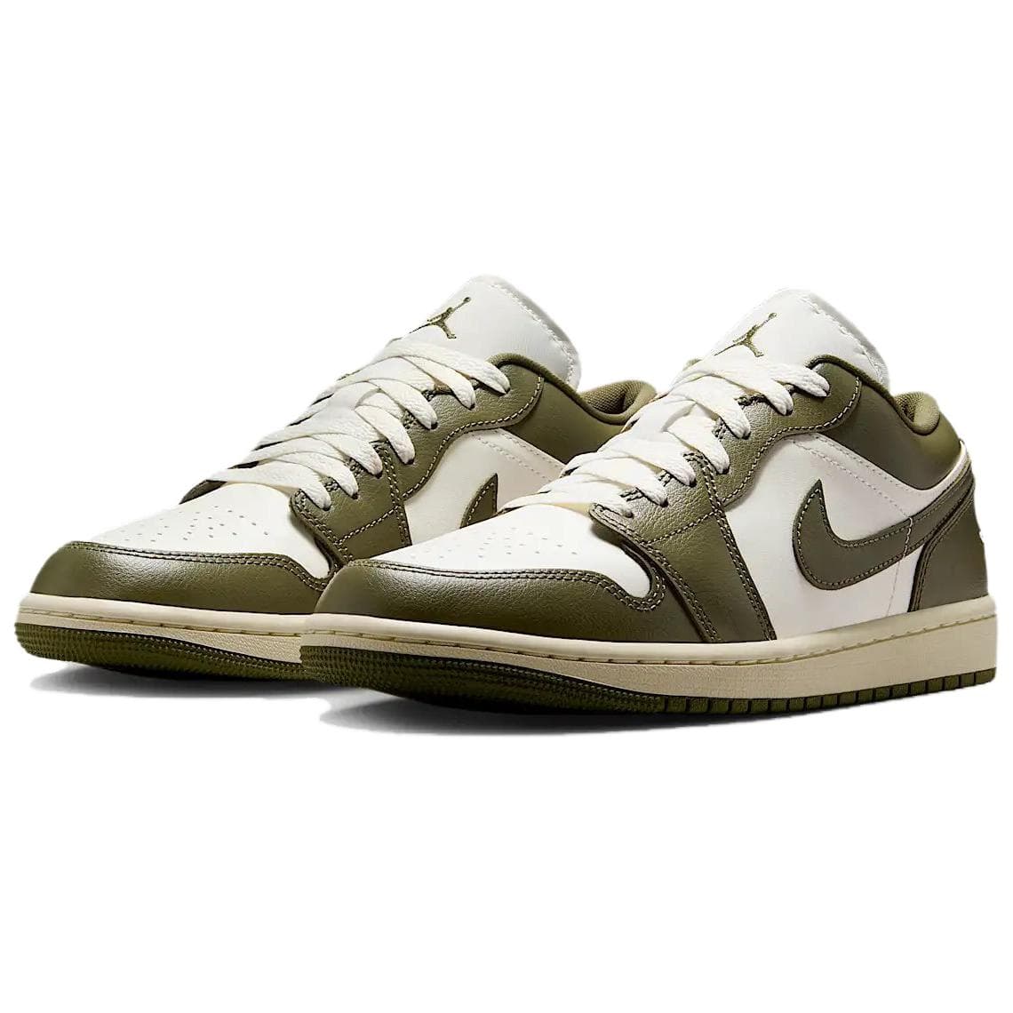 Ретро баскетбольные кроссовки Jordan Air Jordan 1 Low White Green - изображение 3