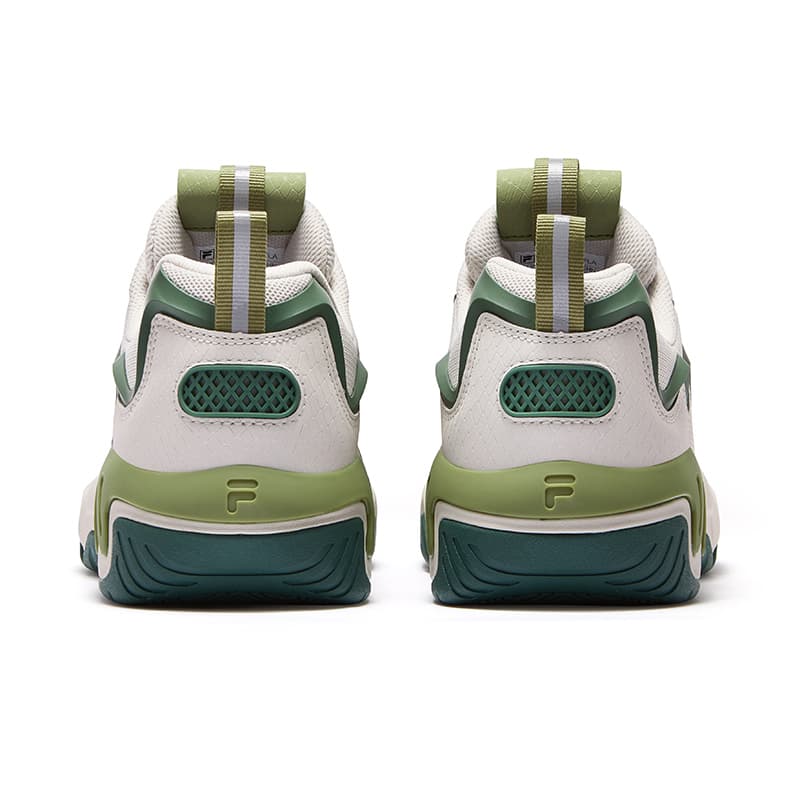 Кроссовки для баскетбола FILA FUSION SHOCK Electric Glow Shoes Баскетбольные кроссовки Мужской Ярко-серый Серебряный Сосновый зеленый - изображение 4