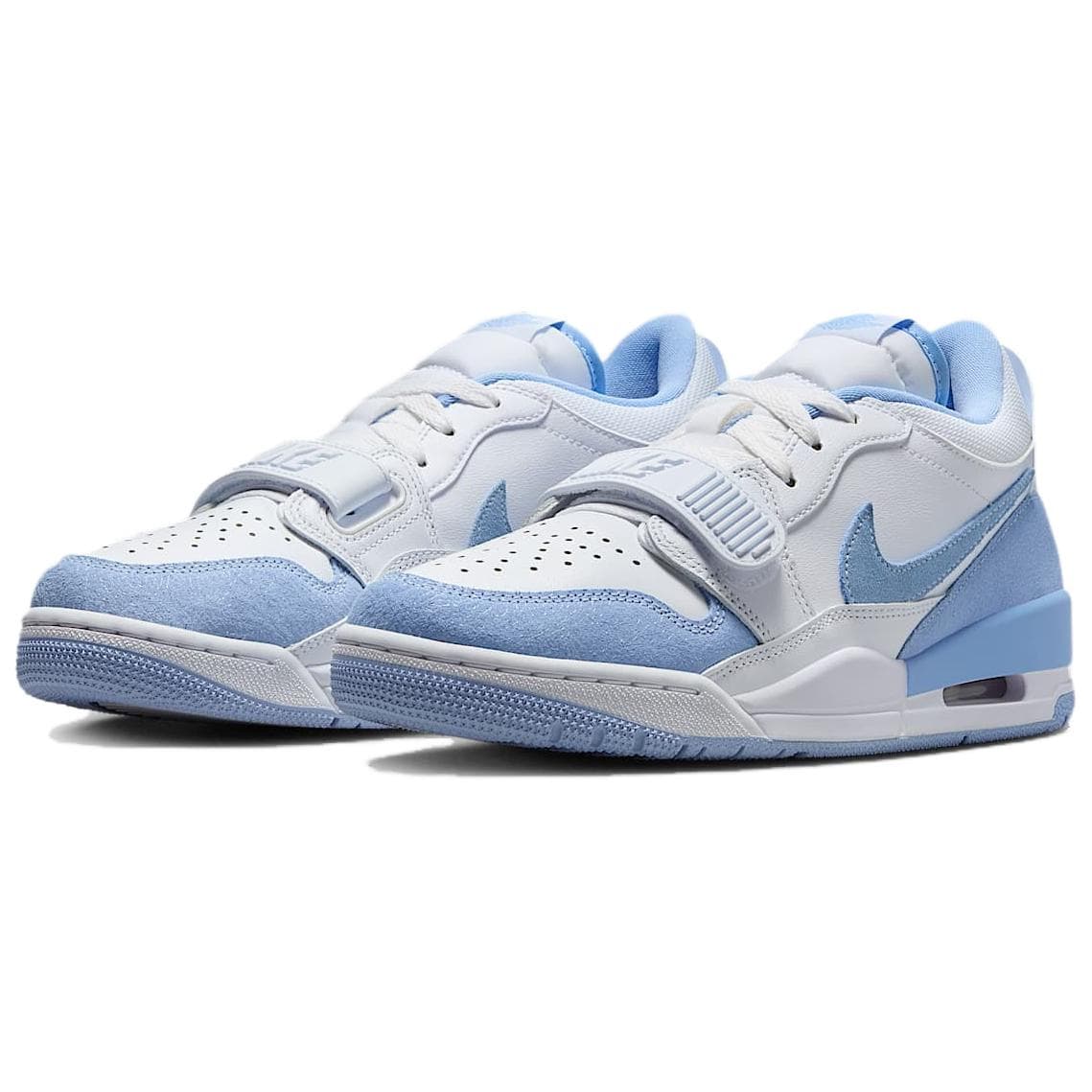 Ретро баскетбольные кроссовки Jordan Legacy 312 Low White Blue - изображение 3