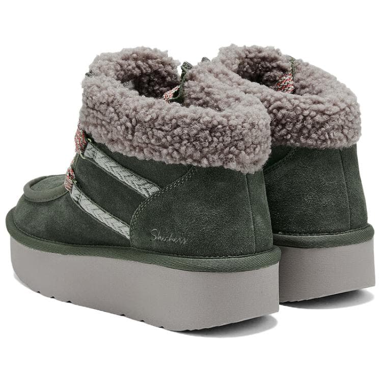 Ботинки зимние Skechers Suede Padded Snow Boots Olive - изображение 3