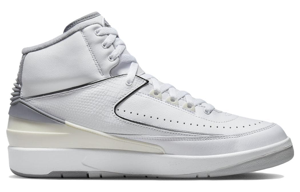 Ретро баскетбольные кроссовки Jordan Air Jordan 2 "White and Cement Grey" - изображение 2