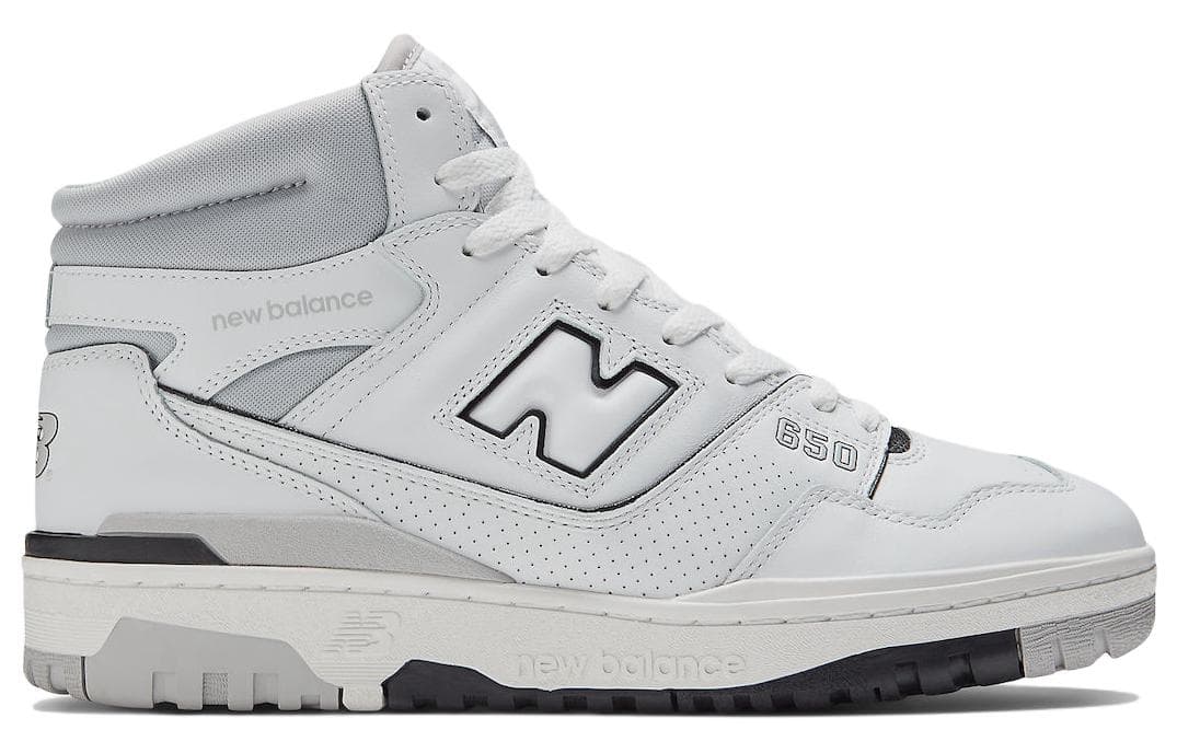 Ретро баскетбольные кроссовки New Balance 650 White Grey - изображение 2
