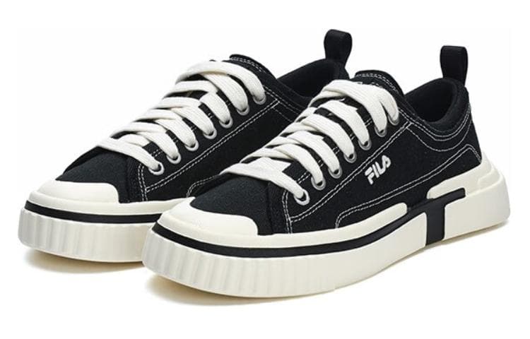 Кеды FILA Low Top Canvas Sneakers White Black - изображение 2
