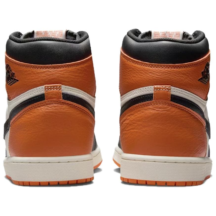 Ретро баскетбольные кроссовки Jordan Air Jordan 1 Кожа Высокие Ретро-баскетбольные кроссовки Мужские Белый Черный Оранжевый - изображение 5