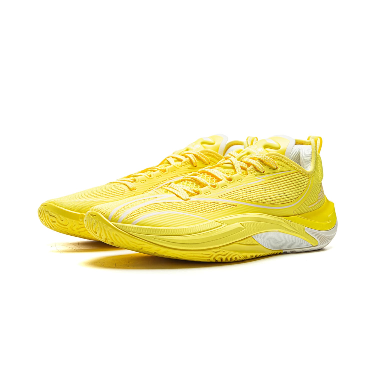 Кроссовки для баскетбола Li-Ning Hurricane Wind Story Полноразмерная технология отскока Баскетбольные кроссовки для бега Стабильная поддержка Амортизация Противоскользящая износостойкая Oтскок Сцепление Лоу-топы Мужской Ярко-желтый - изображение 3