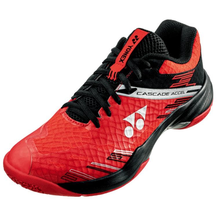 Кроссовки для бадминтона YONEX POWER CUSHION CASCADE ACCEL Противоскользящая Износостойкая Низкая Обувь для Бадминтона Унисекс Красная Черная - изображение 2