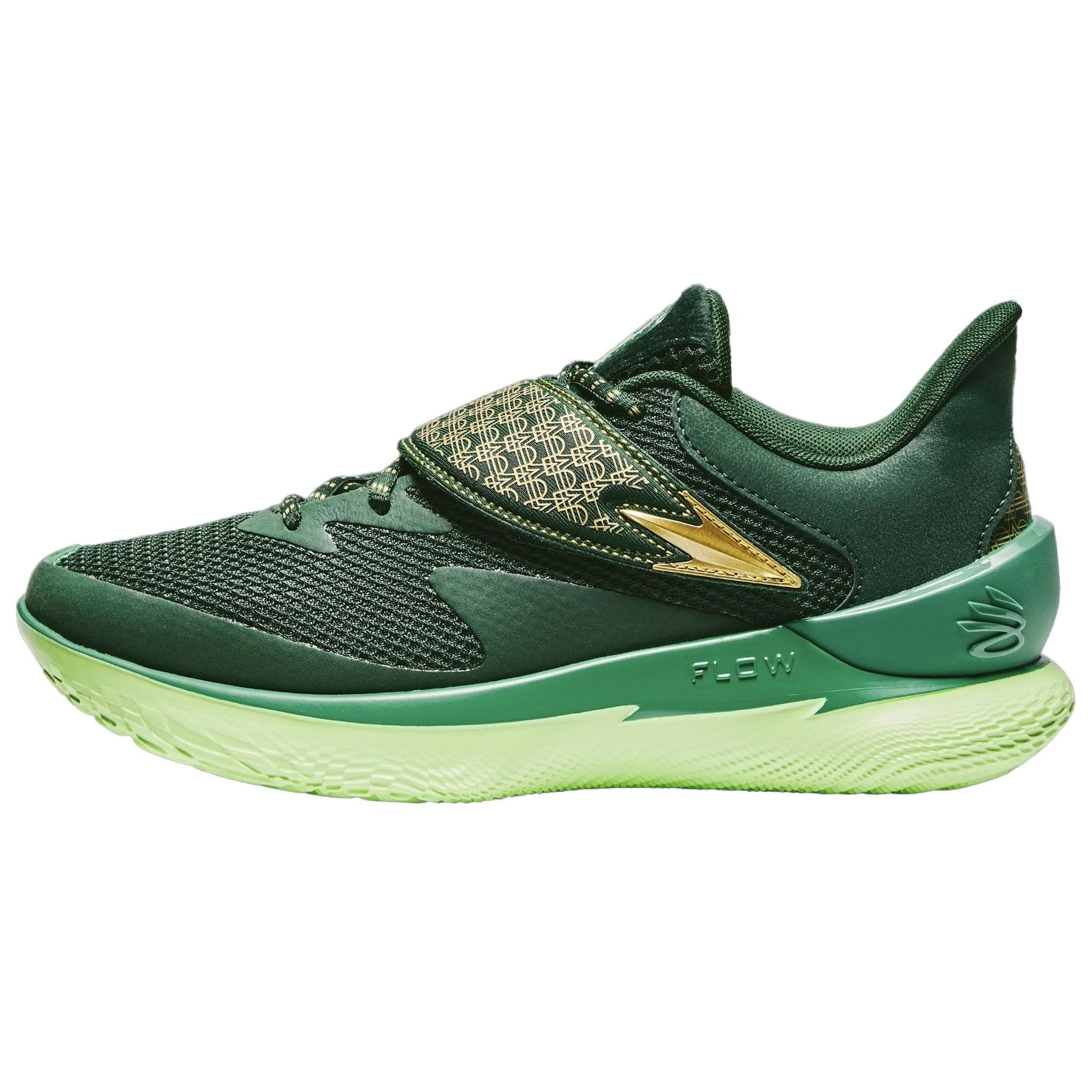 Кроссовки для баскетбола Under Armour Curry Fox 1 Амортизирующие противоскользящие низкие баскетбольные кроссовки унисекс черные зеленые - изображение 1