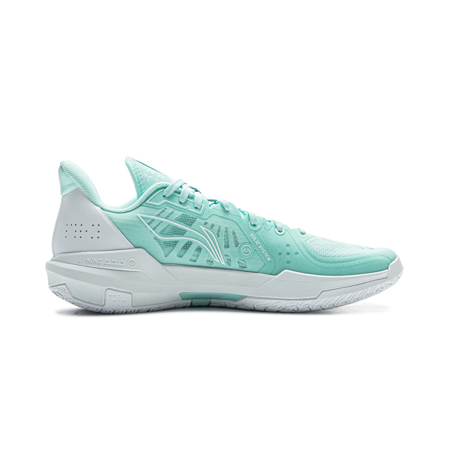 Кроссовки для баскетбола Li-Ning LINING Cloud 3 Технология BOOM стабильная поддержка Покрытие легкий и удобный Лоу-топы Баскетбольные кроссовки Мужской островной сине-белый - изображение 2