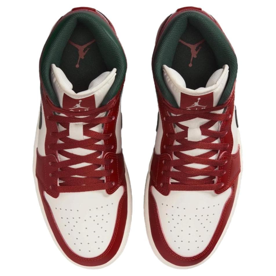Ретро баскетбольные кроссовки Jordan Air Jordan 1 Mid Red White - изображение 4