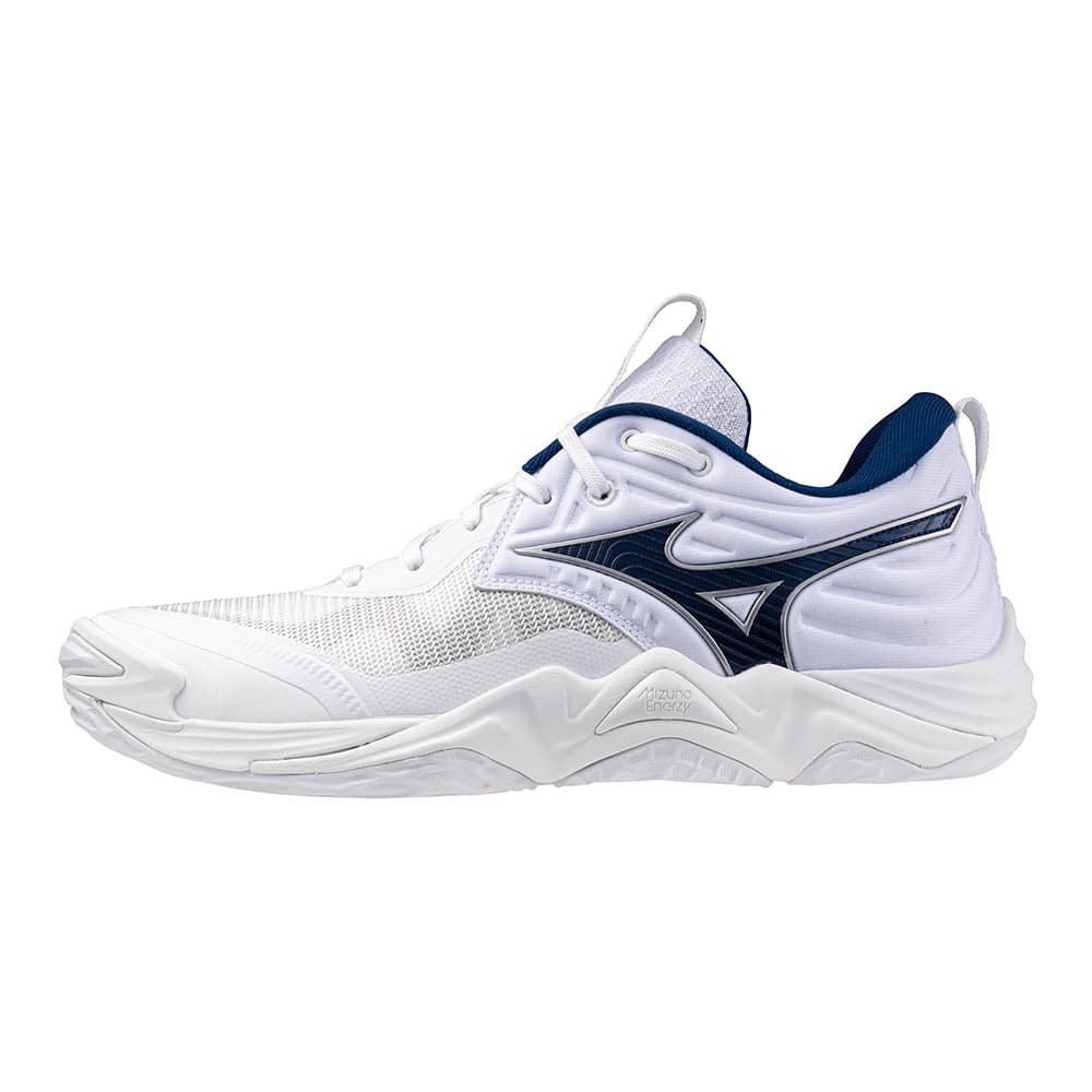 Кроссовки для спортзала Mizuno WAVE MOMENTUM ELITE Низкие кроссовки для тренировок с искусственной кожей унисекс морской синий - изображение 1
