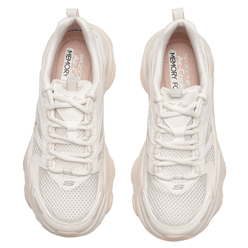 Кроссовки Skechers D'LITES 5,0 Low Топ Кроссовки с Толстой Подошвой Женские Бежевые - изображение 3