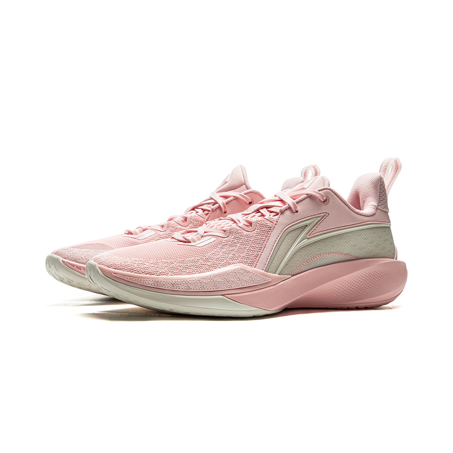 Кроссовки для баскетбола Li NING Speed 2 Амортизация Противоскользящие Дышащие Отскок Низкие Баскетбольные Кроссовки Мужские Розовые Белые - изображение 3