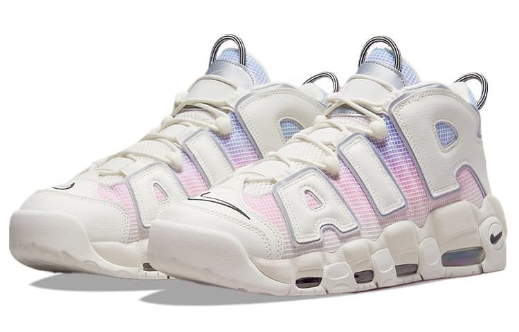 Кроссовки для баскетбола Nike Air More Uptempo White Blue Pink - изображение 3