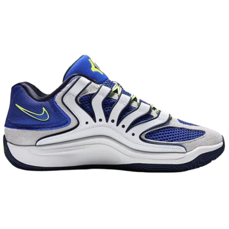 Кроссовки для баскетбола Nike KD 18 Противоскользящие Устойчивые к износу Низкие Баскетбольные Кроссовки Мужские Белые Синие - изображение 2