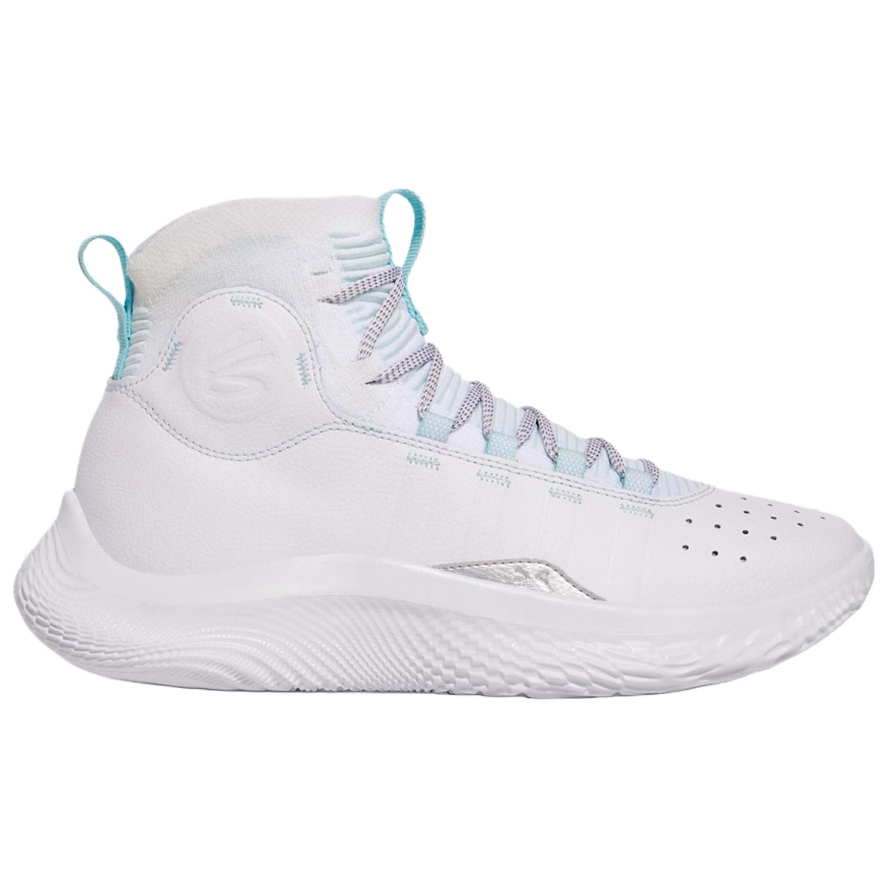 Кроссовки для баскетбола Under Armour Curry 4 противоскользящие устойчивые к истиранию высокие баскетбольные кроссовки унисекс белые - изображение 2