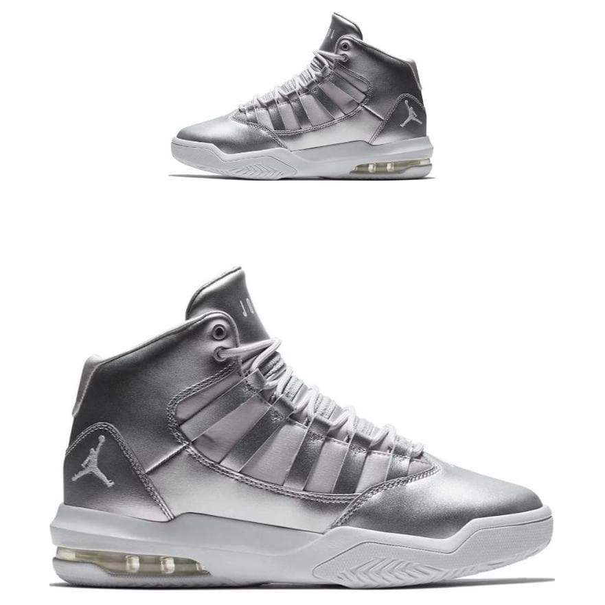 Ретро баскетбольные кроссовки Jordan Max Aura "Silver" GS - изображение 4