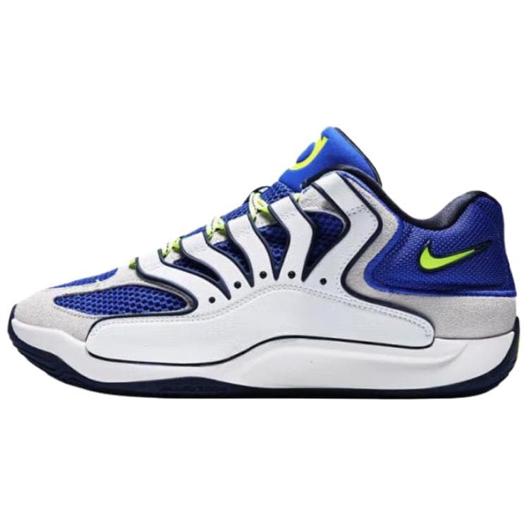 Кроссовки для баскетбола Nike KD 18 Противоскользящие Устойчивые к износу Низкие Баскетбольные Кроссовки Мужские Белые Синие - изображение 1