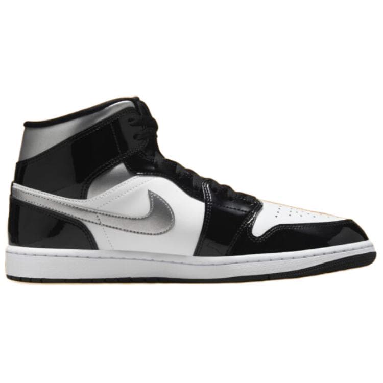 Ретро баскетбольные кроссовки Jordan Air Jordan 1 Mid "Black Patent" - изображение 2
