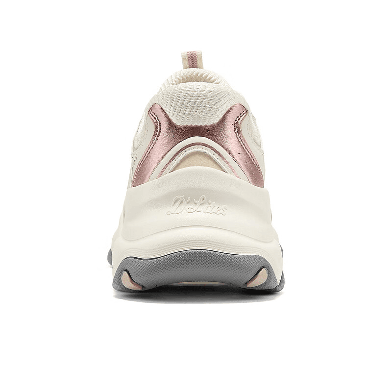 Кроссовки Skechers D'LITES 5,0 Устойчивые к истиранию Низкие Топ Кроссовки с Толстой Подошвой Женские Розовые Бежевые - изображение 3