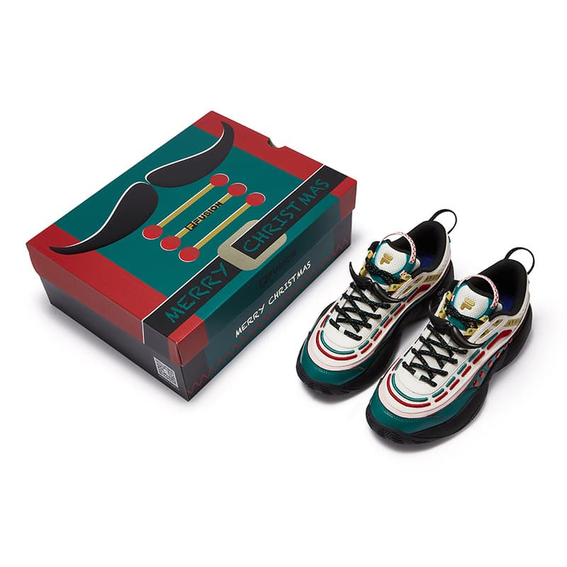 Ретро баскетбольные кроссовки FILA FUSION FIRE XMAS Пламя Обувь Универсальная Устойчивая к истиранию Низкий Верх Винтажные Баскетбольные Кроссовки - изображение 2