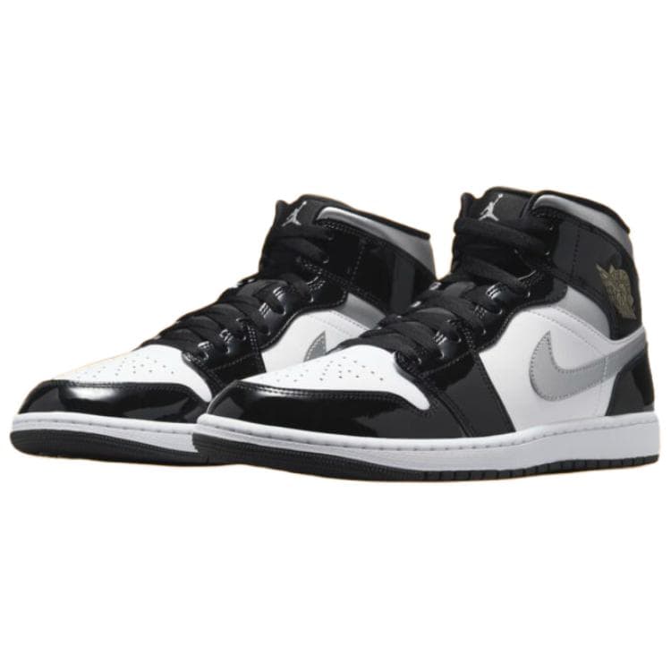Ретро баскетбольные кроссовки Jordan Air Jordan 1 Mid "Black Patent" - изображение 3