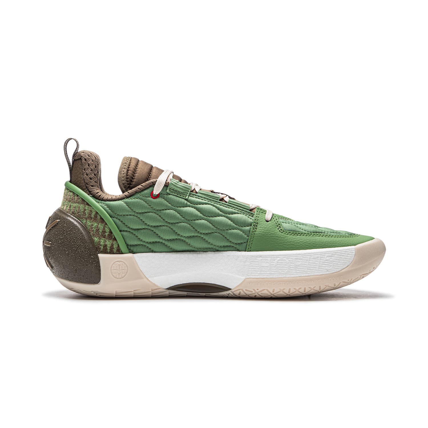 Кроссовки для баскетбола Li NING All City 12 Encore Низкие Баскетбольные Кроссовки Мужские Камень Мох Зеленый - изображение 2