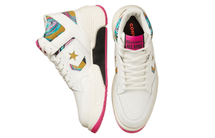 Ретро баскетбольные кроссовки Converse Weapon CX High White Pink - изображение 4