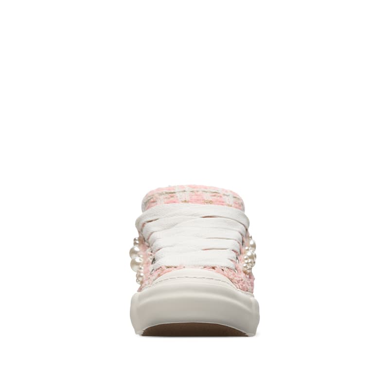 Кеды XVESSEL Pearl Nougat Tweed Sweet Chanel Style Comfortable Cloud Universal Low-Top Sneakers Unisex Pink-White - изображение 4