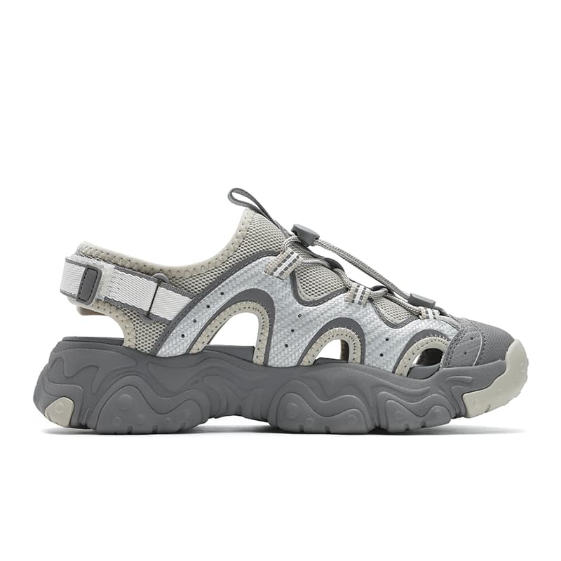 Сандалии с ремешком FILA FLUID 5 SANDAL Кошачья лапа Каньонинг (сплав по горной реке) Девичий Пляжные сандалии Женские Коричневый Серебряный - изображение 2