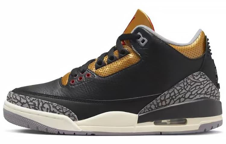 Кроссовки для баскетбола Jordan Air Jordan 3 Retro "Black Gold" - изображение 6
