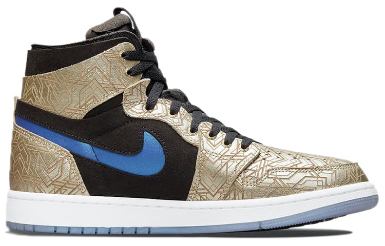 Ретро баскетбольные кроссовки Jordan Air Jordan 1 High Zoom Air CMFT "Gold Laser" - изображение 2