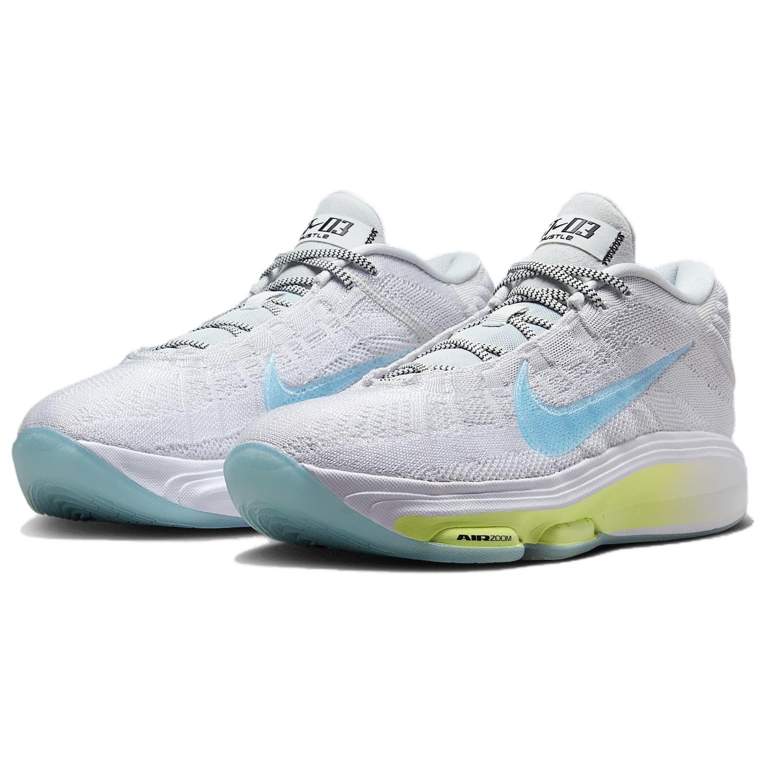 Кроссовки для баскетбола Nike G.T. Hustle 3 Противоскользящие Устойчивые к износу Низкие Баскетбольные кроссовки Мужские Серые - изображение 3