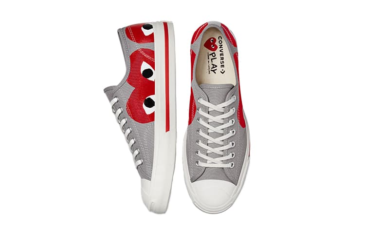 Кеды Comme des Garcons PLAY x Converse Jack Purcell Low Grey Red - изображение 5