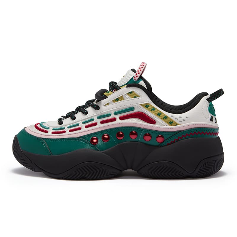 Ретро баскетбольные кроссовки FILA FUSION FIRE XMAS Пламя Обувь Универсальная Устойчивая к истиранию Низкий Верх Винтажные Баскетбольные Кроссовки - изображение 4