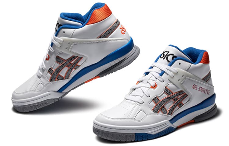 Ретро баскетбольные кроссовки Asics Gel-Spotlyte White Orange Blue - изображение 3