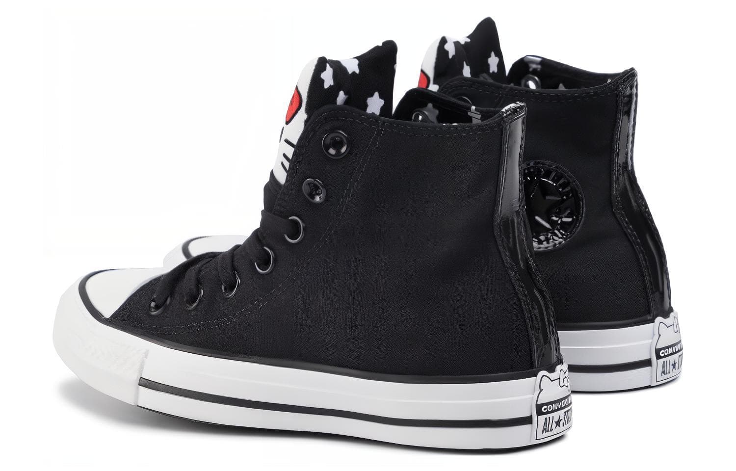 Кеды Converse Chuck TAYLOR All Star Hi Hello Kitty Черные Высокие Кеды Женские Черно-Белые - изображение 3