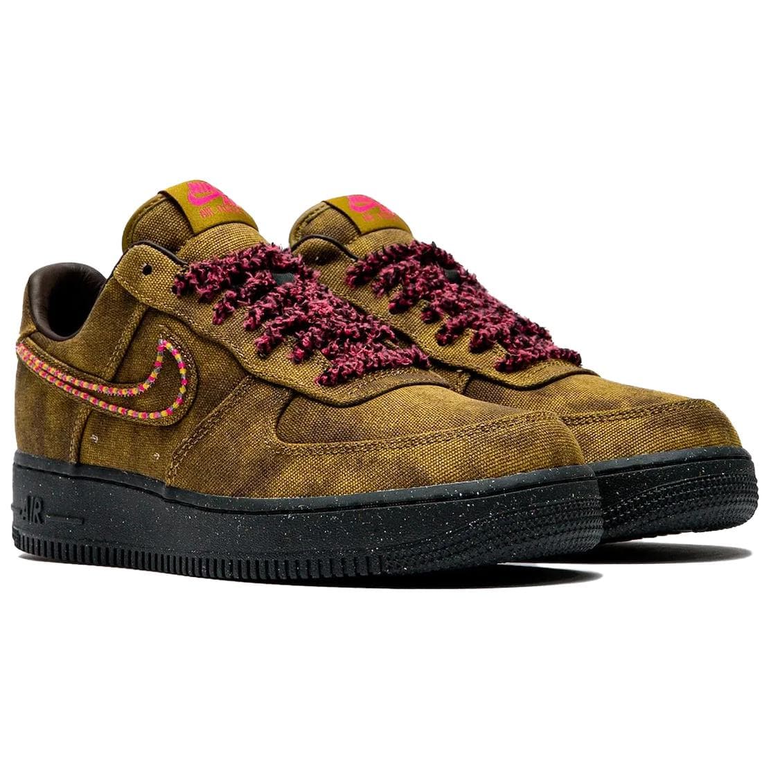 Кроссовки Nike Air Force 1 Скейтборд Кроссовки Мужские Коричнево-Желтые - изображение 3