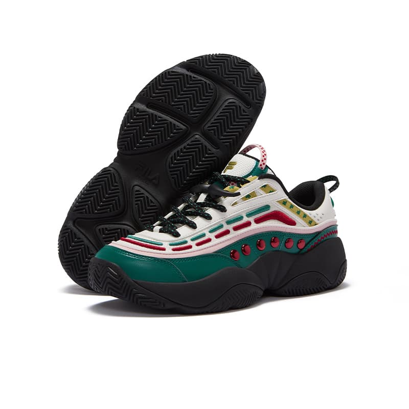 Ретро баскетбольные кроссовки FILA FUSION FIRE XMAS Пламя Обувь Универсальная Устойчивая к истиранию Низкий Верх Винтажные Баскетбольные Кроссовки - изображение 7