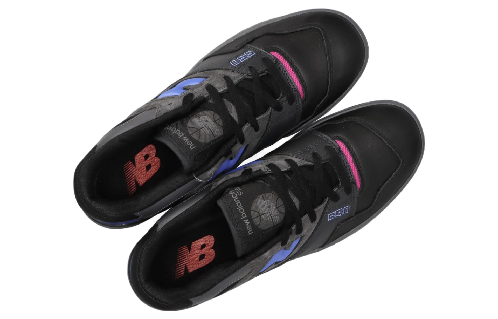 Ретро баскетбольные кроссовки New Balance 550 Black Blue - изображение 4