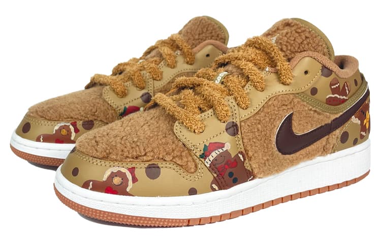 Ретро баскетбольные кроссовки Air Jordan 1 Low Utility "Teddy Bear" — фото 4