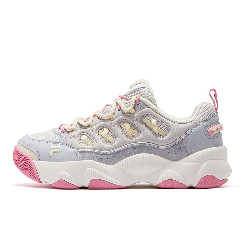 Кроссовки для баскетбола FILA FUSION WATERBEAR Bear Paw Shoes Низкие Баскетбольные Кроссовки Женские С ароматом Белоснежная Луна Каменно-серый - изображение 1
