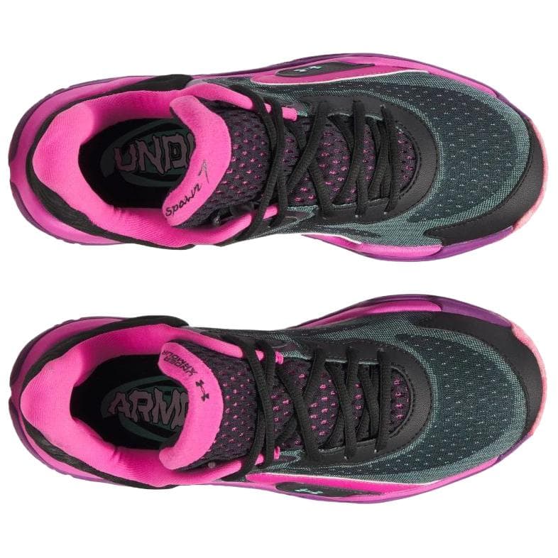 Кроссовки для баскетбола Under Armour Spawn 7 Дышащие Легкие Низкие Баскетбольные Кроссовки Мужские Серый Розовый Фиолетовый - изображение 4