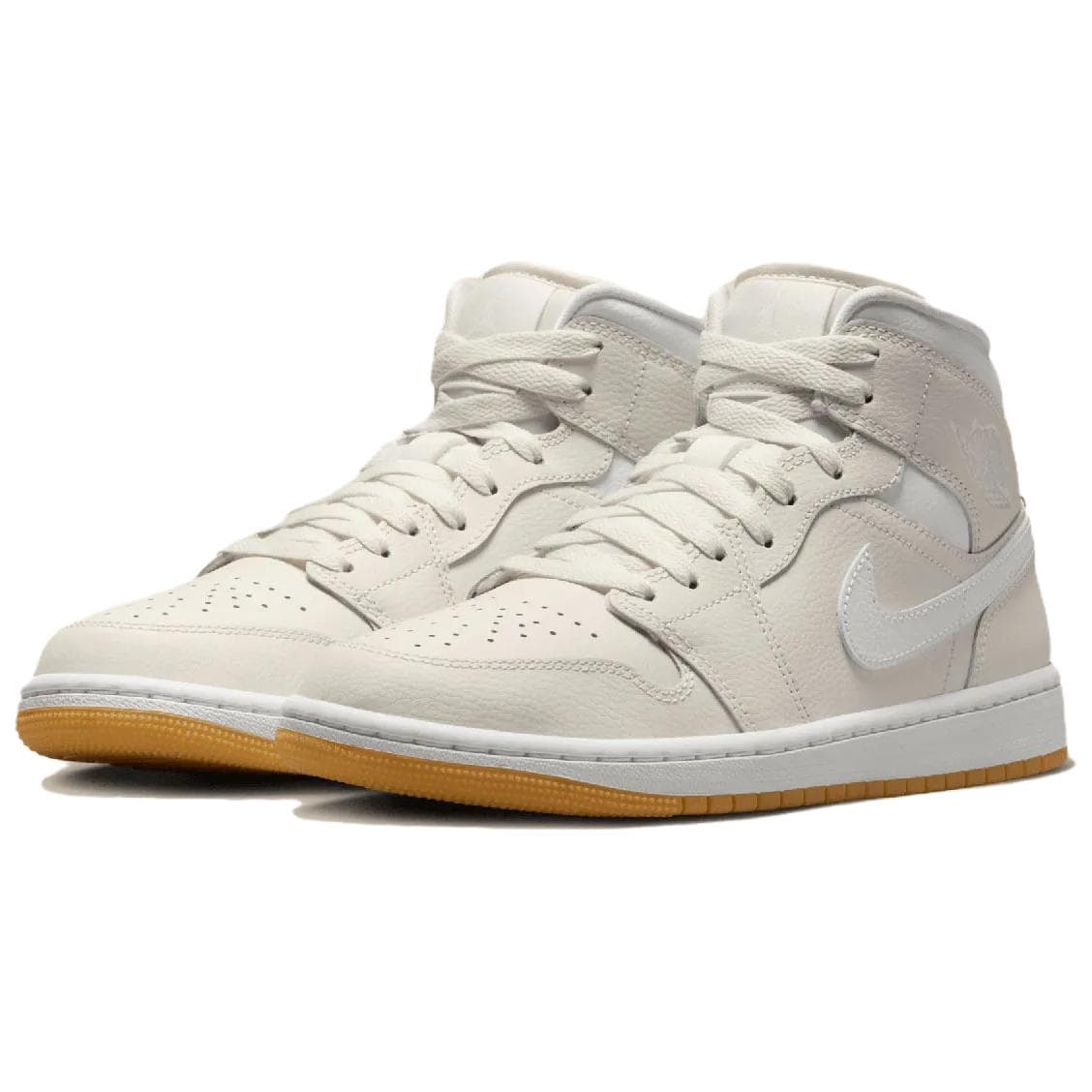 Ретро баскетбольные кроссовки Jordan Air Jordan 1 Противоскользящие Устойчивые к износу MID Топ Винтажные Баскетбольные Кроссовки Женские Бежевые - изображение 3